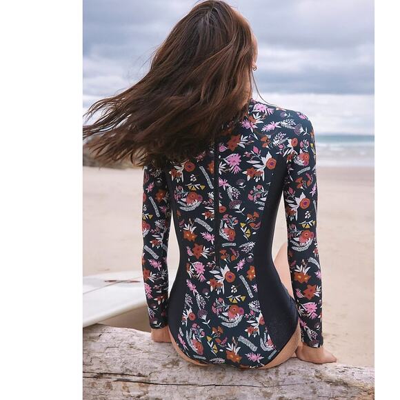 New Anthropologie FREE PEOPLE Carolina K Reefline Rashguard $295 X-SMALL Floral - Picture 3 of 10